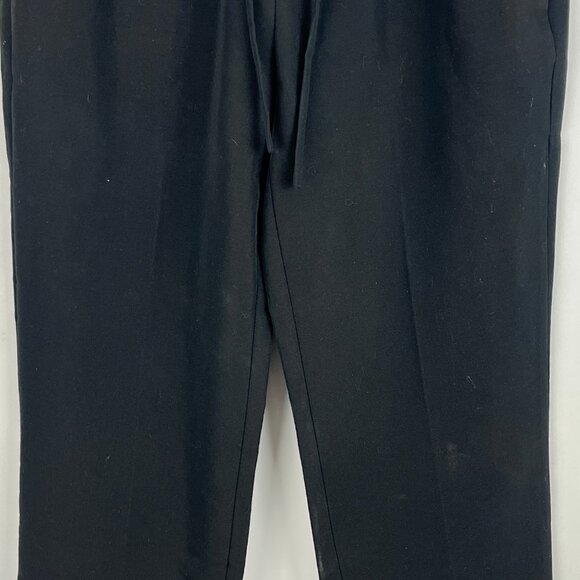 Calvin Klein Crepe Dress Pants Size 0 Black Elastic Waist Inseam 26in Rise 9.5in - Picture 3 of 9